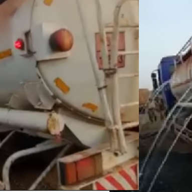Ambazonia Fighters in Santa, Bamenda allegedly Shot a tanker transporting gasoline – Driver Miraculously escaped death (WATCH VIDEO)