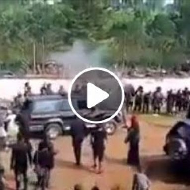 Vehicle to be used to transport a victim of Kumba Massacre caught fire & a relative narrowly escaped death (WATCH VIDEO)